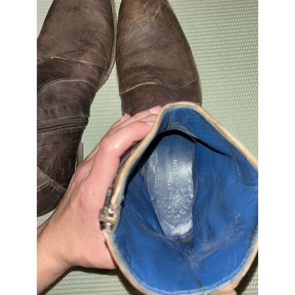 Mark Nason Cross Boots Side Zip Brown Leather Men’s Size 10 87627 - Picture 8 of 9